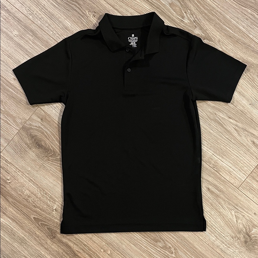 Chaps Black Kids Polo Shirt